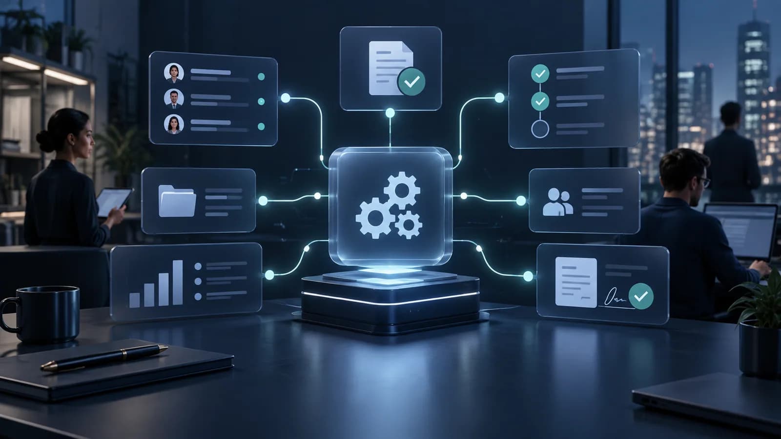 Connected approval, document, people, and reporting workflows